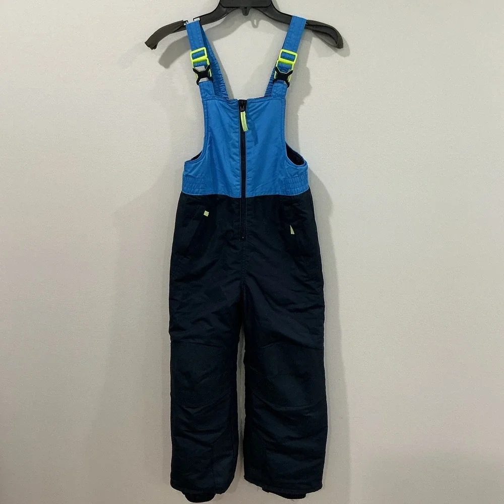 C9 Champion Youth Size S 6/7 Snow Pants Bib Overalls Black Blue Winter Ski